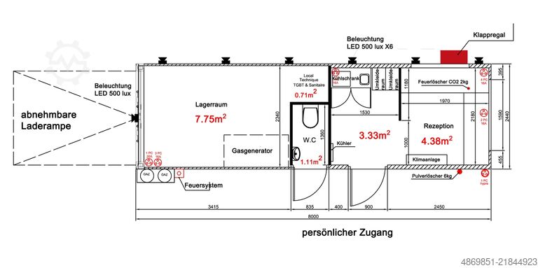 Workshop container  Werkstatt Büro Office Container 8m