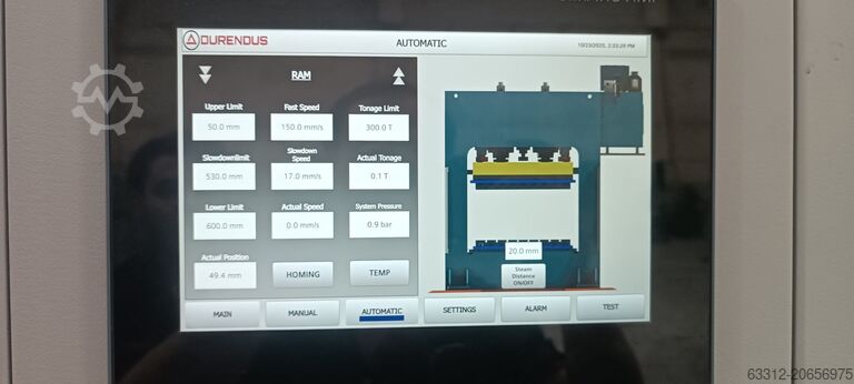 Double-column press Durendus 300 T Doppelständerpresse Heizpresse