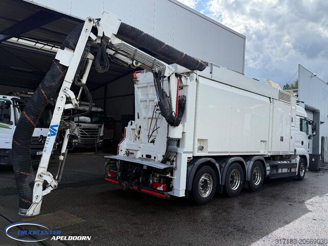 Vacuum truck MAN TGS 35.480 RSP Saugbagger, 8x4, Euro 5, Remote ...
