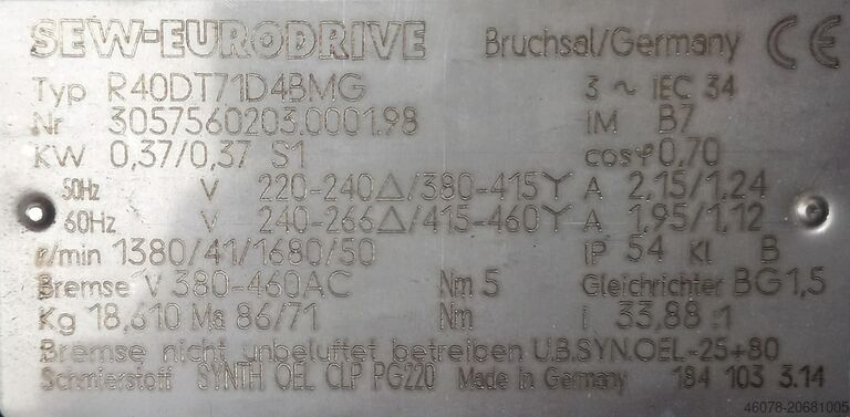 Palettenrollenbahn Horstmann 2100-1040-900