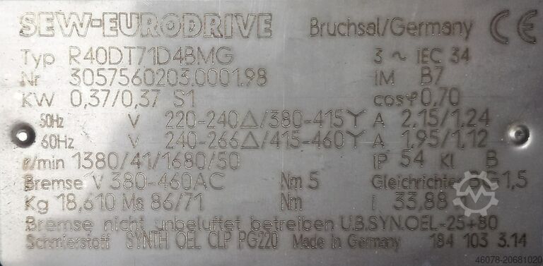 Palettenrollenbahn Horstmann 1993-1040-900