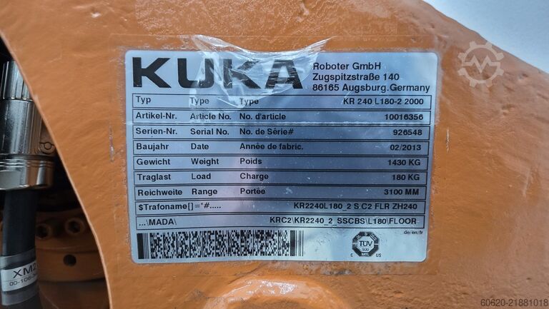 Industrial robot KUKA KR 240 L180-2 2000