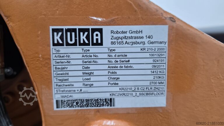 Industrial robot KUKA KR 210-2 2000   (V)KR C2 ed05