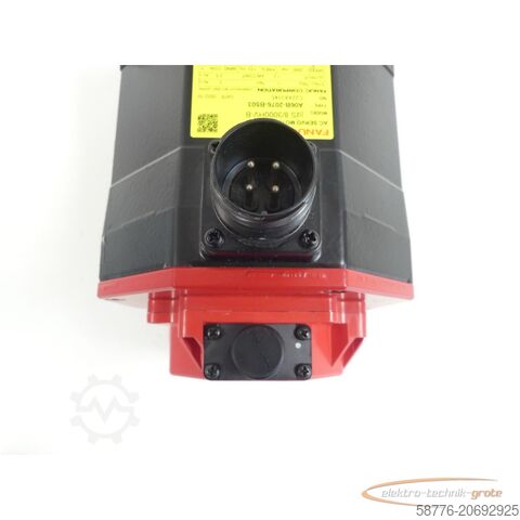 Fanuc Motor Fanuc A06B-2076-B503 AC Servomotor SN: C22CC3145 + Encoder A860-2070-T321