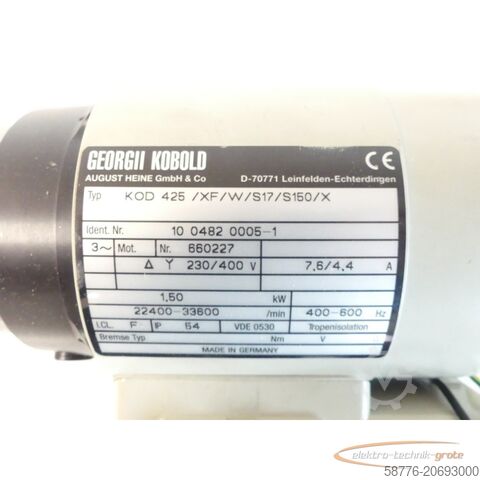 Control unit Georgii Kobold GMN TSE 60cg x 315 / 36000 + GEORGII KOBOLD KOD425 /CF/W/S17/S150/X - ungebr.-