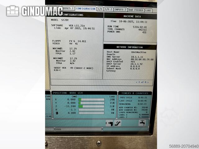 Horizontal Turning Machine HAAS ST-20Y