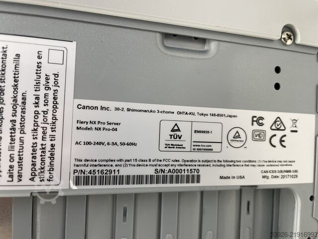 Digital print machine Canon imagePRESS C750 incl. Fiery, POD Lite XL-A1 only 800 clicks