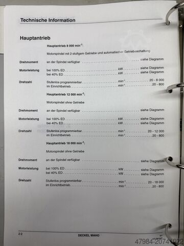 CNC Universal-Bearbeitungszentrum DECKEL MAHO DMU 60 P Hi-dyn