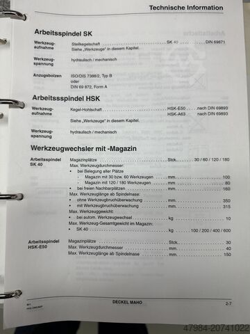 CNC Universal-Bearbeitungszentrum DECKEL MAHO DMU 60 P Hi-dyn