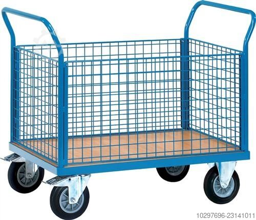 Four-sided trolley with wire mesh walls - 1 unit  