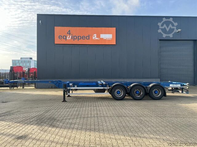 Container transportation Contar 40FT HIGH CUBE chassis / liftaxle / drumbrakes ...