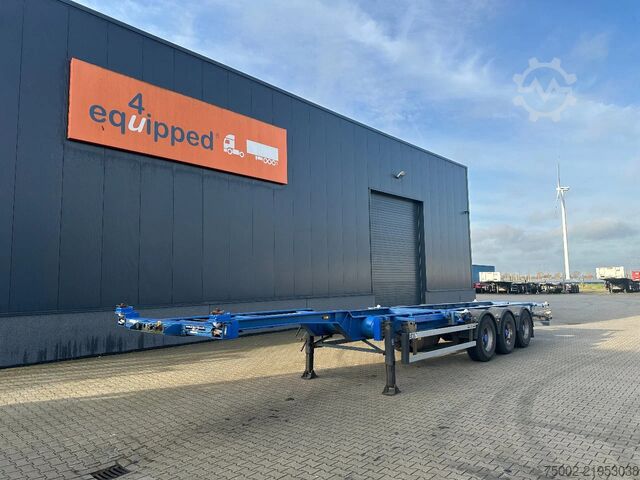 Container transportation Contar 40FT HIGH CUBE chassis / liftaxle / drumbrakes ...