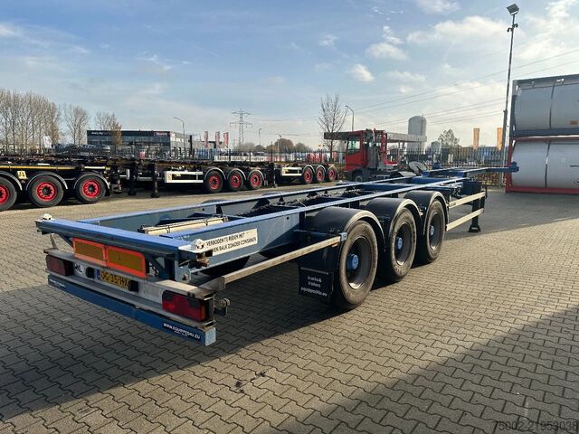 Container transportation Contar 40FT HIGH CUBE chassis / liftaxle / drumbrakes ...