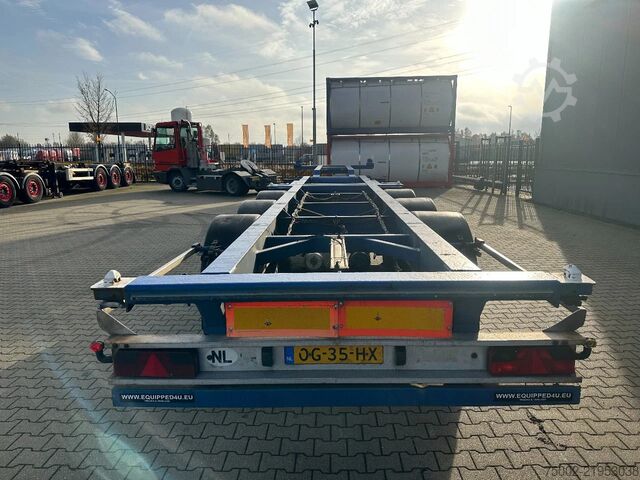 Container transportation Contar 40FT HIGH CUBE chassis / liftaxle / drumbrakes ...