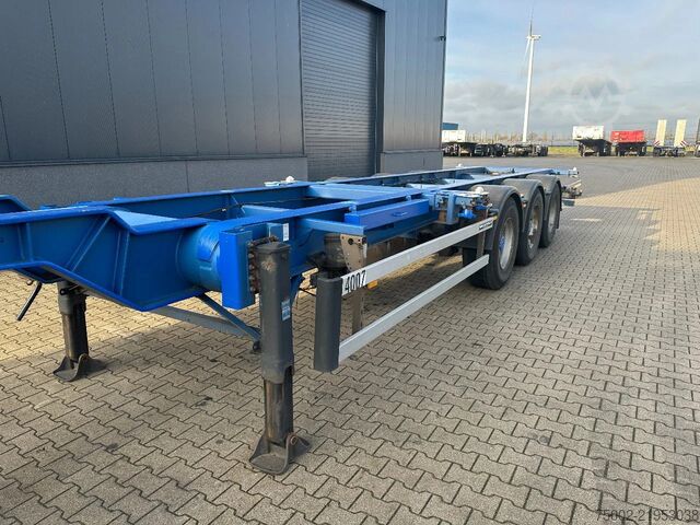 Container transportation Contar 40FT HIGH CUBE chassis / liftaxle / drumbrakes ...