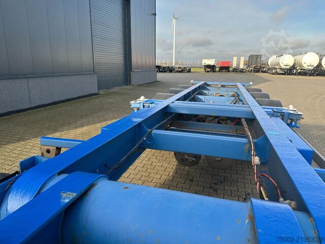 Container transportation Contar 40FT HIGH CUBE chassis / liftaxle / drumbrakes ...