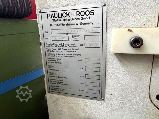 Automatic punching machine Haulick + Roos 720 NS