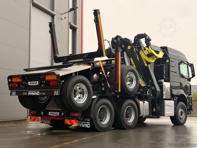 MAN TGS 33.520 6x4 BL timber truck including drawbar trailer – Available immediately MAN TGS 33.520 6x4 BL Langholz inkl. Nachläufer Sof...