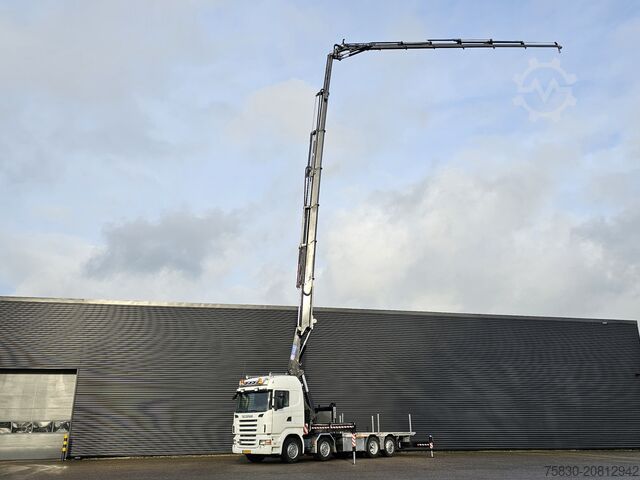 Ladepritsche Scania R480 8X2 / HMF 60 t/m + JIB / RETARDER