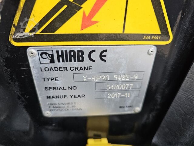 Loading platform Volvo FH 540 / 8x4*4 / HIAB 548E-9 CRANE/KRAN / WINCH