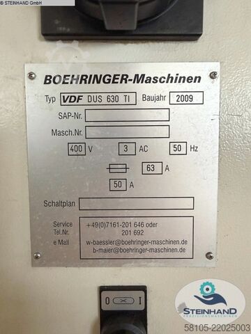 Lathe -  cycle-controlled VDF-BOEHRINGER DUS 630 ti