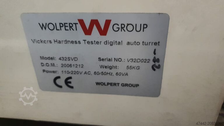 Härteprüfgerät Wolpert Vickers 432-SVD