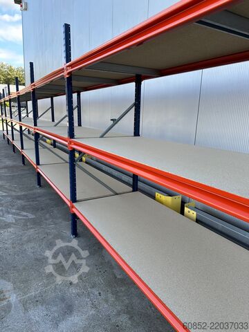Wide span storage rack ca. 11,45 lfm. Weitspannregale H: 200 cm T: 80 cm , 400 kg Fachlast , 3 Ebenen