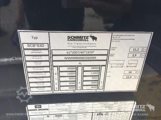 Auflieger Schmitz Cargobull Containerfahrgestell