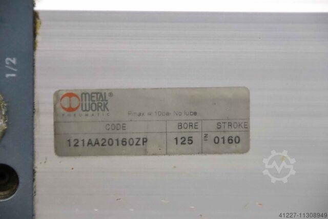 Pneumatic cylinder Metal Work Inauen 121AA20160ZP Hub 160 mm