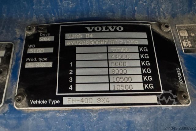 Abrollkipper VOLVO FH-400 8x4 Hyvalift AHK
