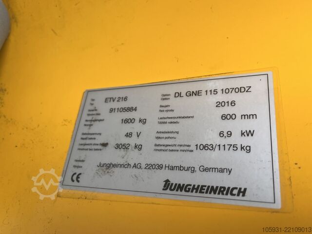 Schubmaststapler Jungheinrich ETV216