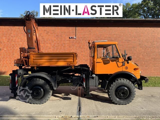 Truck-mounted crane van UNIMOG U 1100 Atlas AK 3006 nur 14.215 km-1. Hand