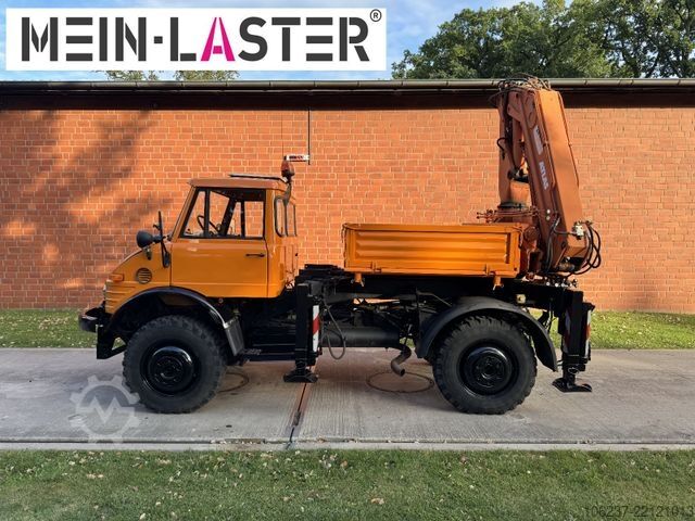 Truck-mounted crane van UNIMOG U 1100 Atlas AK 3006 nur 14.215 km-1. Hand