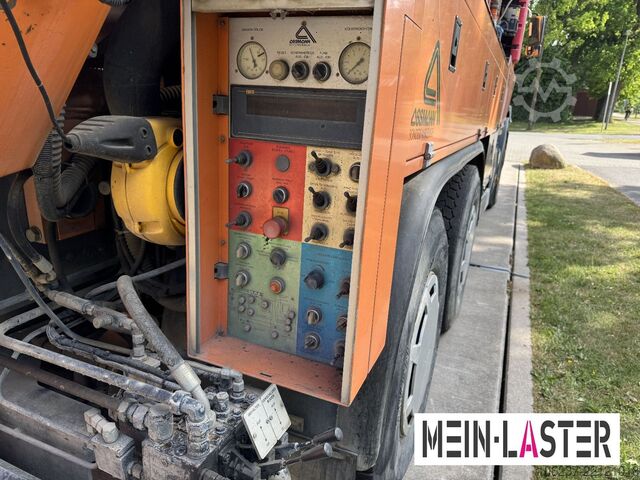 Vacuum tank truck MAN FE 410 Assmann Saug HD Spüler Recycling +  FB.