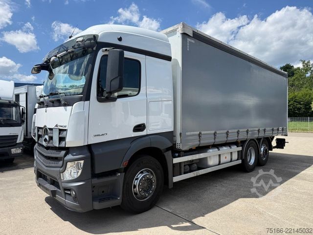 Flatbed truck with tarp MERCEDES-BENZ ANTOS 2540 L Pritsche/Pl. 7,30 m LBW 2 T*ADR