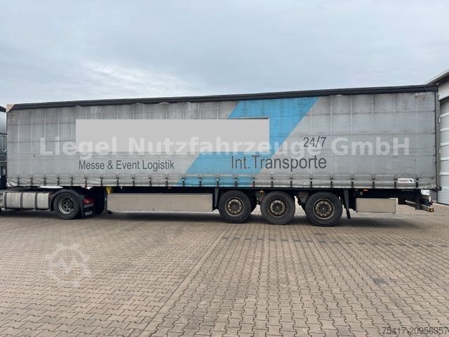 Open semitrailer with tarp SCHMITZ CARGOBULL SCB S3T standard*Lift*SP*TÜV*Palettenkasten