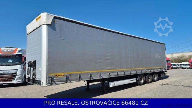 Open semitrailer with tarp WIELTON NS3K MEGA + LIFTACHSE
