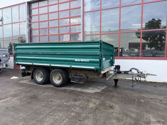 Three-way tipper trailer Müller Mitteltal KA-TA-R 13,5  13,5 t Tandemkipper- Tieflader Aufsatzbordwände Breitbereift