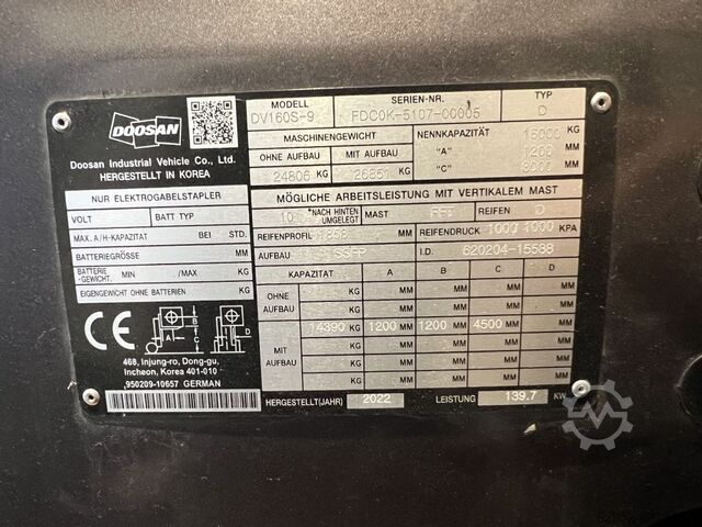 Diesel Forklift Doosan DV 160 S-9