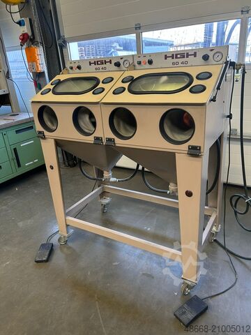 Sand blasting cabinet, sand blasting system HGH 60 40 DUO
