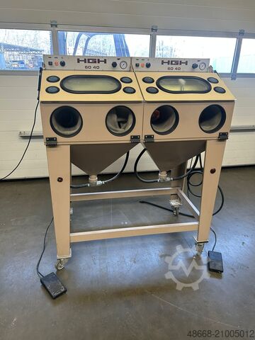Sand blasting cabinet, sand blasting system HGH 60 40 DUO