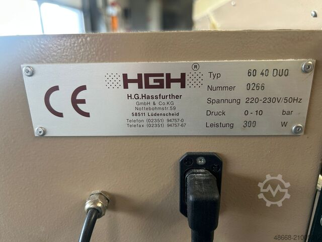 Sand blasting cabinet, sand blasting system HGH 60 40 DUO