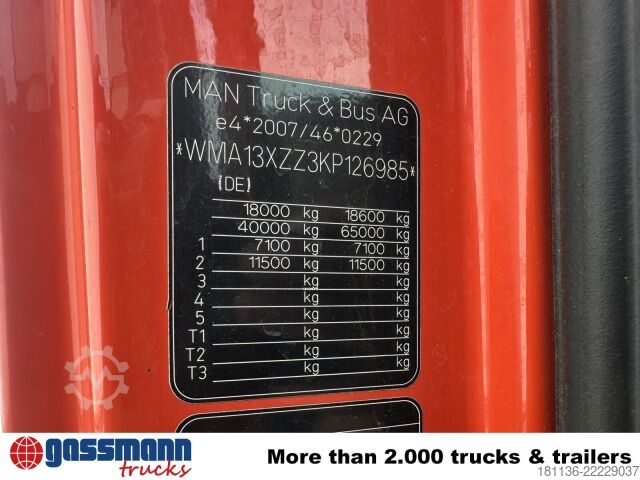 Standard tractor unit MAN TGX 18.500 4x2 LL SA, Retarder