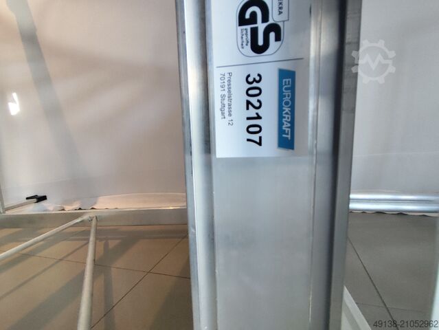 Plattformtreppe Alu Podestleiter Sicherheitsleiter EUROKRAFT 302107