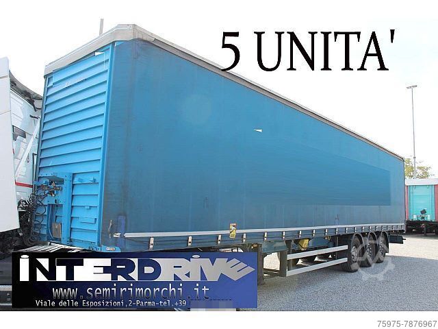 Flatbed + tarpaulin merker semirimorchio centinato francese usato