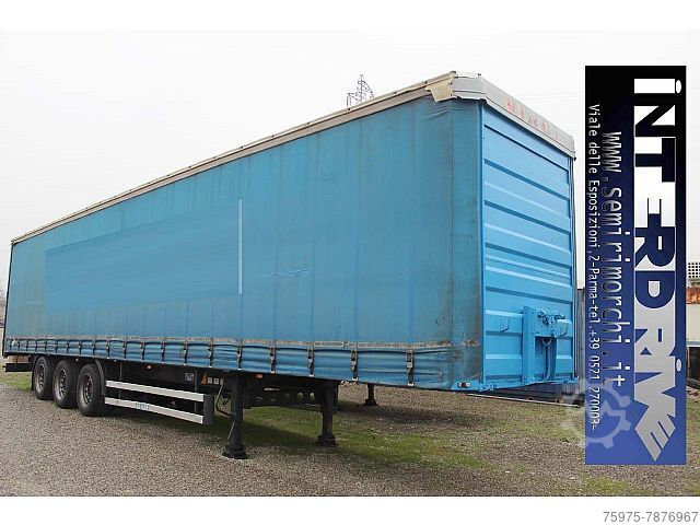 Flatbed + tarpaulin merker semirimorchio centinato francese usato
