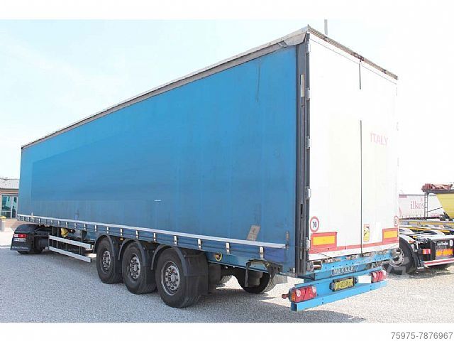 Flatbed + tarpaulin merker semirimorchio centinato francese usato