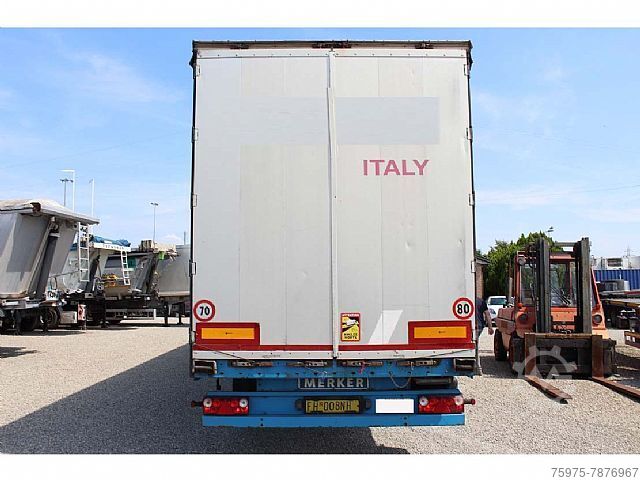 Flatbed + tarpaulin merker semirimorchio centinato francese usato