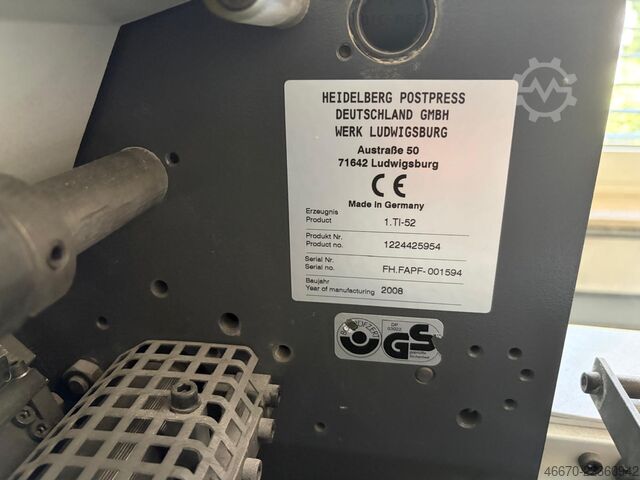 Folding machine Heidelberg Stahlfolder TI52-6-4