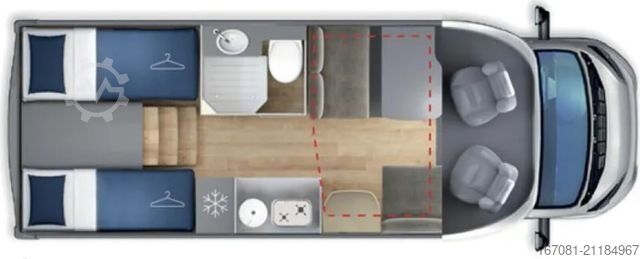 Teilintegriertes Wohnmobil GIOTTILINE Therry T32 Einzelbetten Top Ausstattung